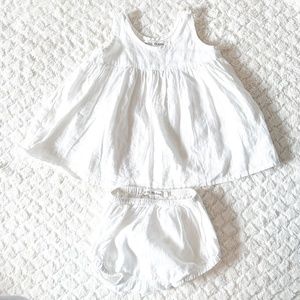 Petite Vilain Baby Dress and Bloomer Set